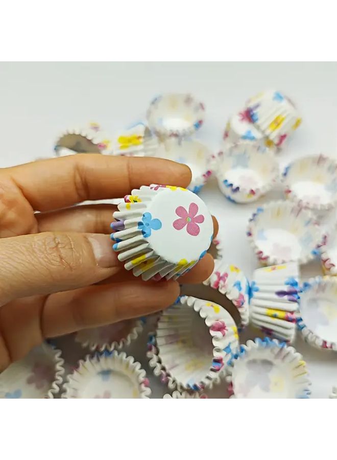200pcs Mini 0 98inch Assorted Pattern Cupcake Liners Random Color Small Non Stick Baking Cups - Image 4